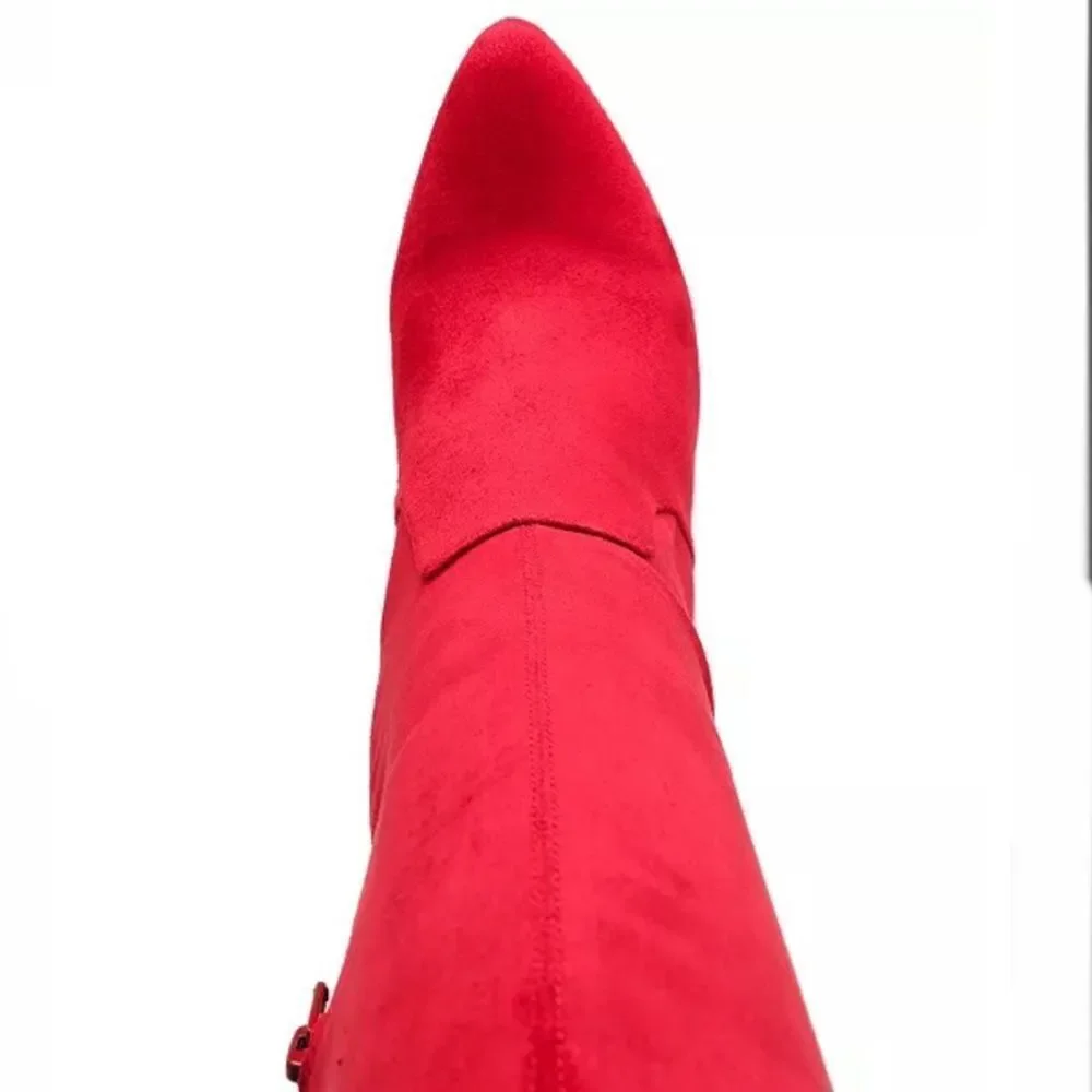 NWT Wild Pair 6 & 10 Bravy Over-The-Knee Stretch Suede Block Heel Boots New Box